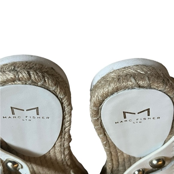 MARC‎ FISHER White Brandie Studded Slide Sandals - Picture 4 of 7